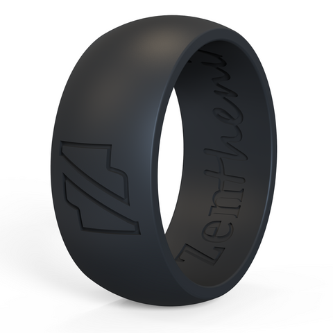 black silicone wedding ring, rubber wedding band