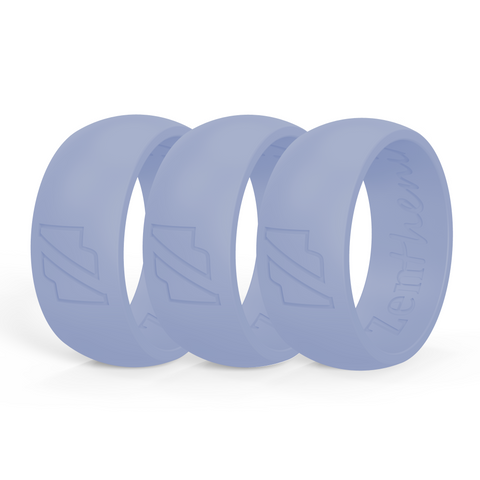 Blue Silicone Ring Trio Pack