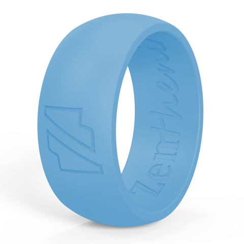 blue silicone wedding ring, rubber wedding band