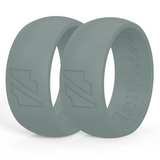 grey duo silicone wedding ring, rubber wedding band