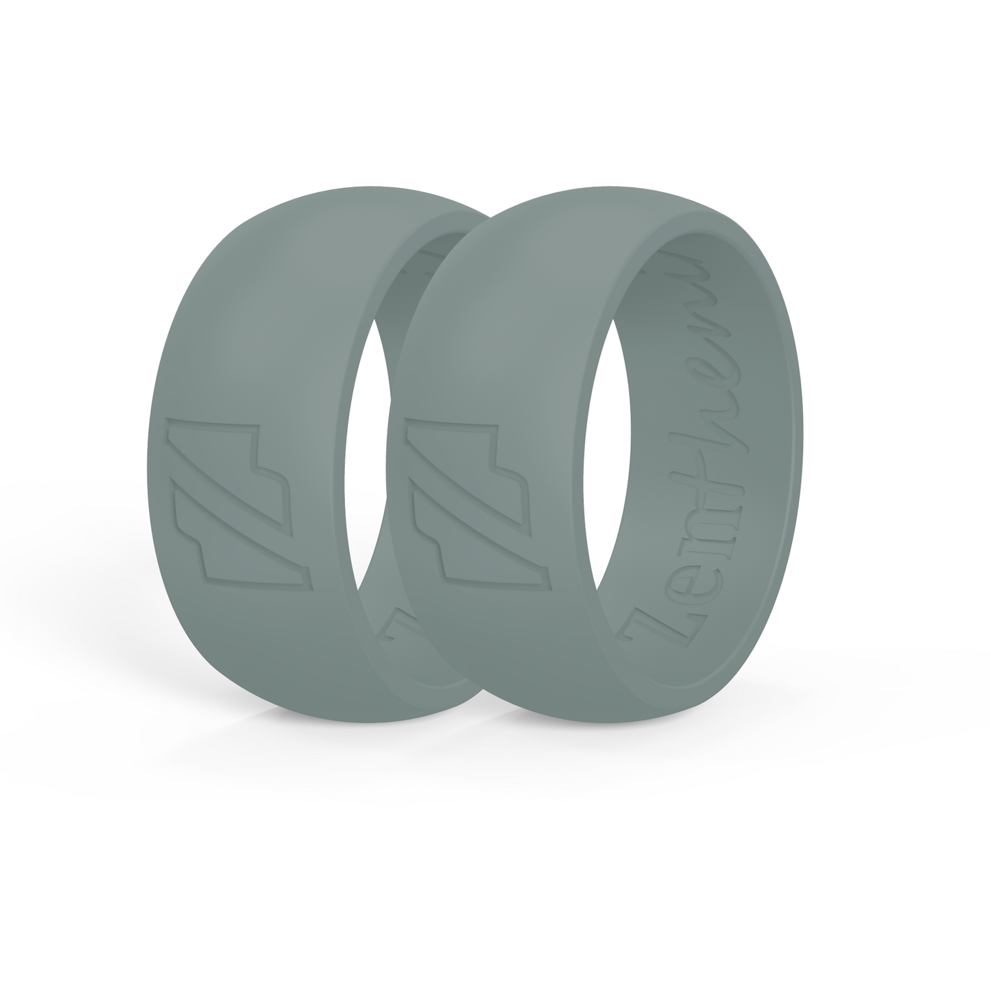 ZentheniX® Mens ActiveWear Silicone Ring - Grey Duo Pack