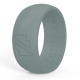 Grey silicone wedding ring, rubber wedding band