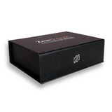 Black white grey trio silicone ring gift box front