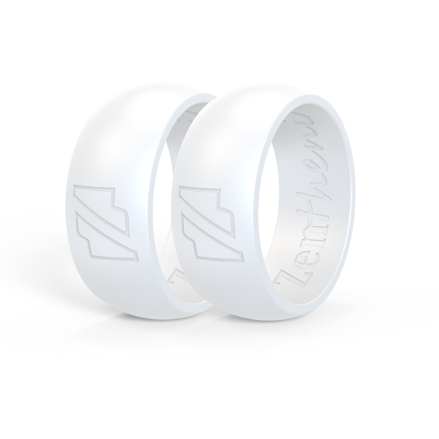 ZentheniX® Mens ActiveWear Silicone Ring - White Duo Pack