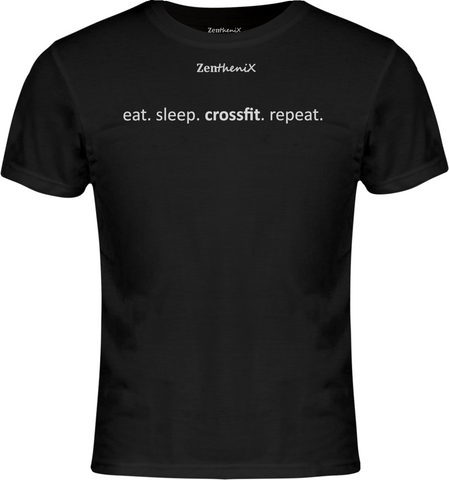 Eat Sleep CrossFit Repeat T-Shirt - Black