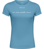 The ZentheniX Eat. Sleep. Crossfit. Repeat Womens T-Shirt.