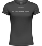 Eat Sleep CrossFit Repeat Womens T-Shirt