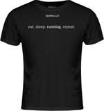 The ZentheniX Eat Sleep Running Repeat T-Shirt.