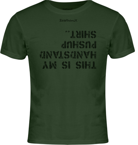 Handstand Push Up T-Shirt - Military Green
